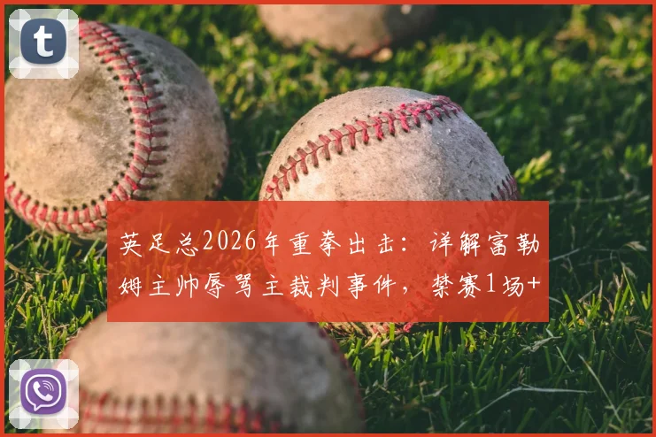 英足总2026年重拳出击：详解富勒姆主帅辱骂主裁判事件，禁赛1场+9万镑罚款的背后规则与影响